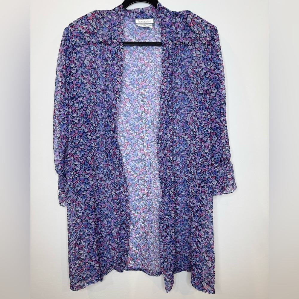 Vintage Kayanna sheer Floral robe size large